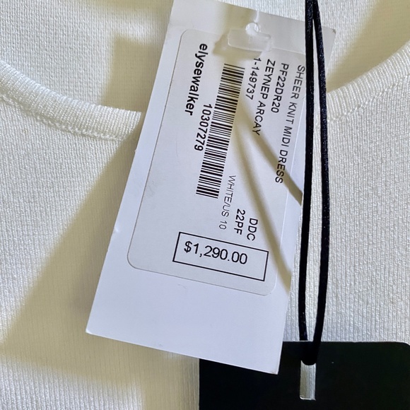 ZEYNEP ARCAY Sheer Midi Knit Dress With Sheer cut out Panels New With Ta… - Picture 15 of 16